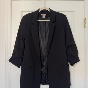 H&M Black Women's Open Front Blazer Size M